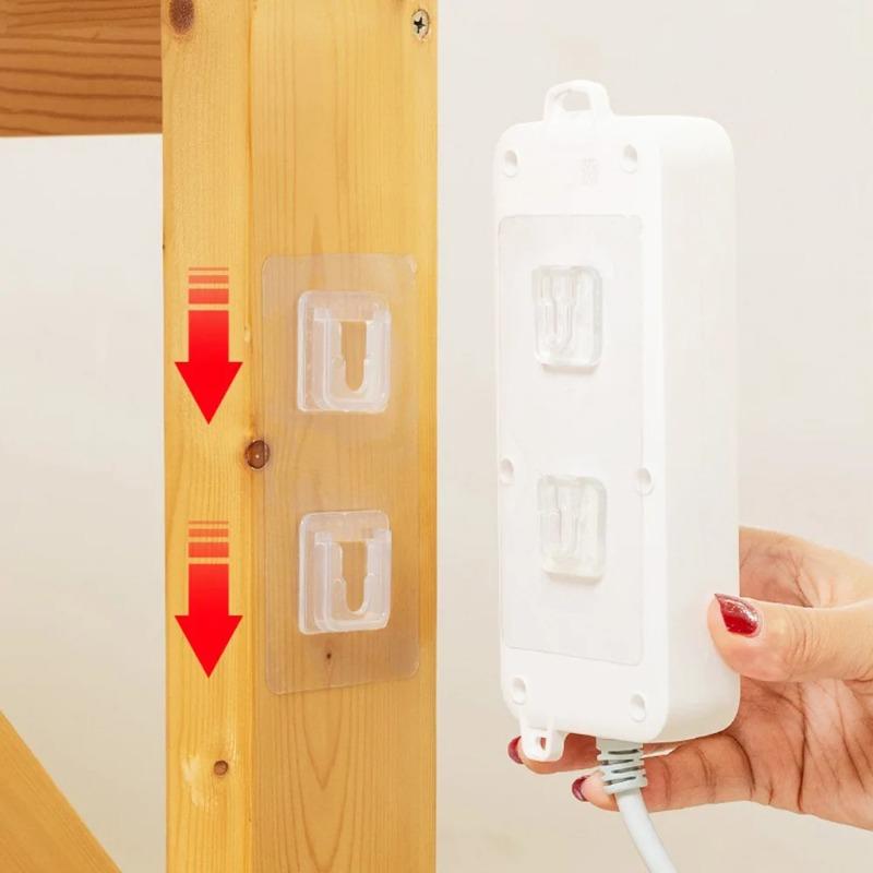 50PCS/30PCS/20PCS/10PCS/5PCS - Non Drilling Adhesive Hook Multifunctional Auxiliary Hook Suitable for Glass Windows, Home Kitc