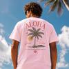 Aloha Good Vibes Shirt Hawaiian Beach Tee Tropical Vacation Tshirt Surf Graphic Shirt Summer Ocean Lover Gift Top