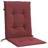 Low Backrest Chair Cushions 6 Pcs. Melange Wine Red 100x50x4 Cm Fabric