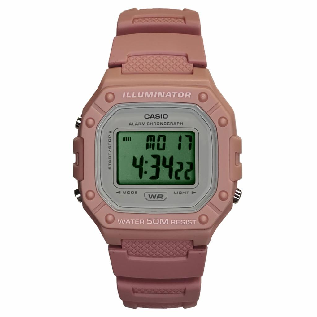 CASIO Unisex YOUTH Pink Watch W-218HC-4AV(Watch3--)