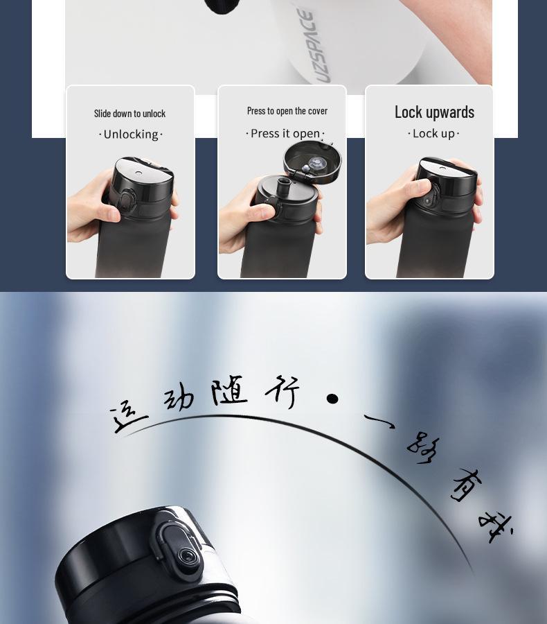 High-Value Gradient Water Bottle: Portable Plastic Cup for Sports & Fitness - Unisex Design for Summer Students & Trendsetters