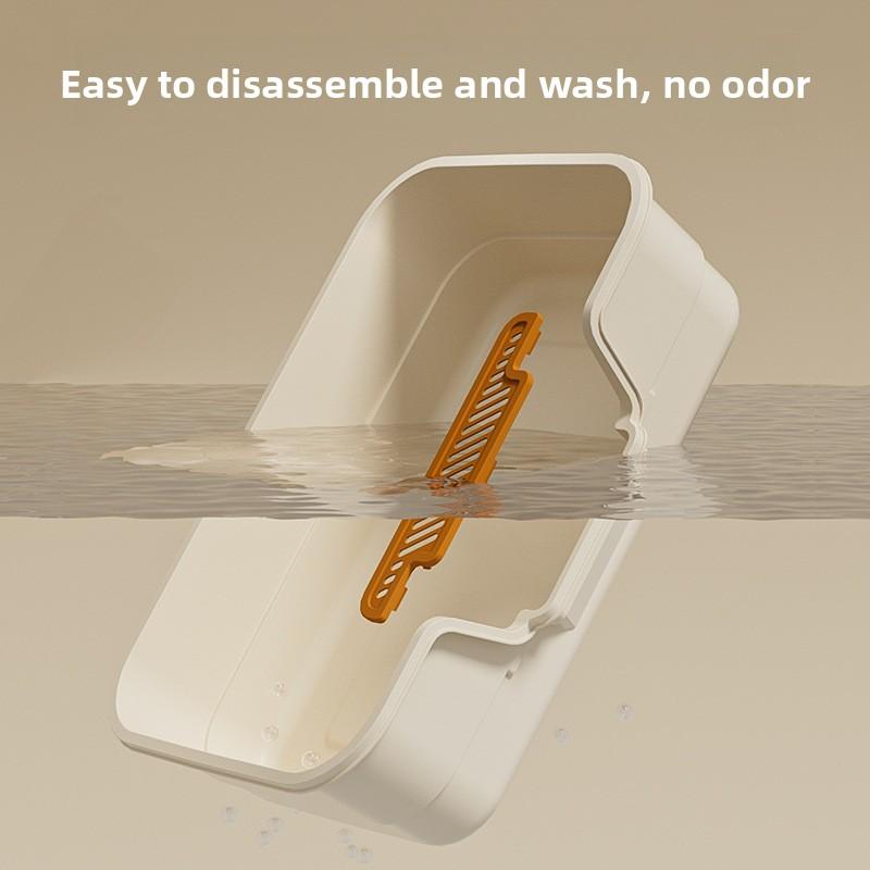 Oversized Pet Cat Litter Box, Semi-closed, Heightened and Thickened Anti-splash Cat Toilet, Easy To Clean, Bathtub Cat Toilet