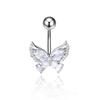 European & American Cute Little Bear Butterfly Navel Stud - Versatile Simple Piercing Accessory