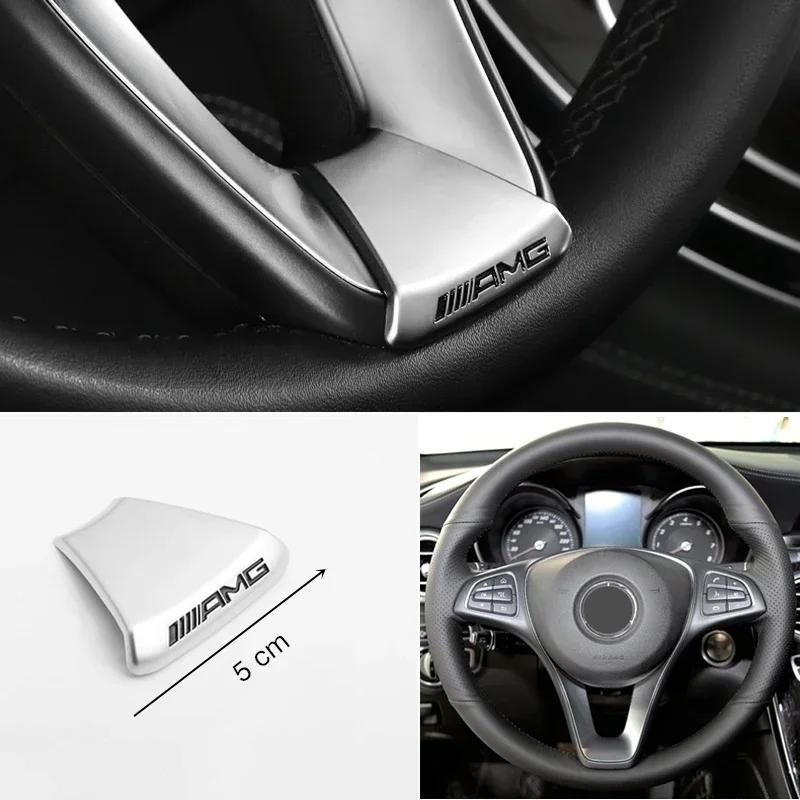 Auto-Emblem-Plakette Lenkrad-Dekorationsleiste Aufkleber für Mercedes Benz AMG W206 W204 W205 W212 W213 W221 W222 W223 W251 W464
