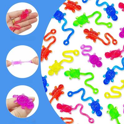 10/20 Pièces Jouet Tortue Collante Amusante pour Enfants Tortue Élastique sur la Paume Jouet Interactif Fête Parent-Enfant Cadeau pour Enfants