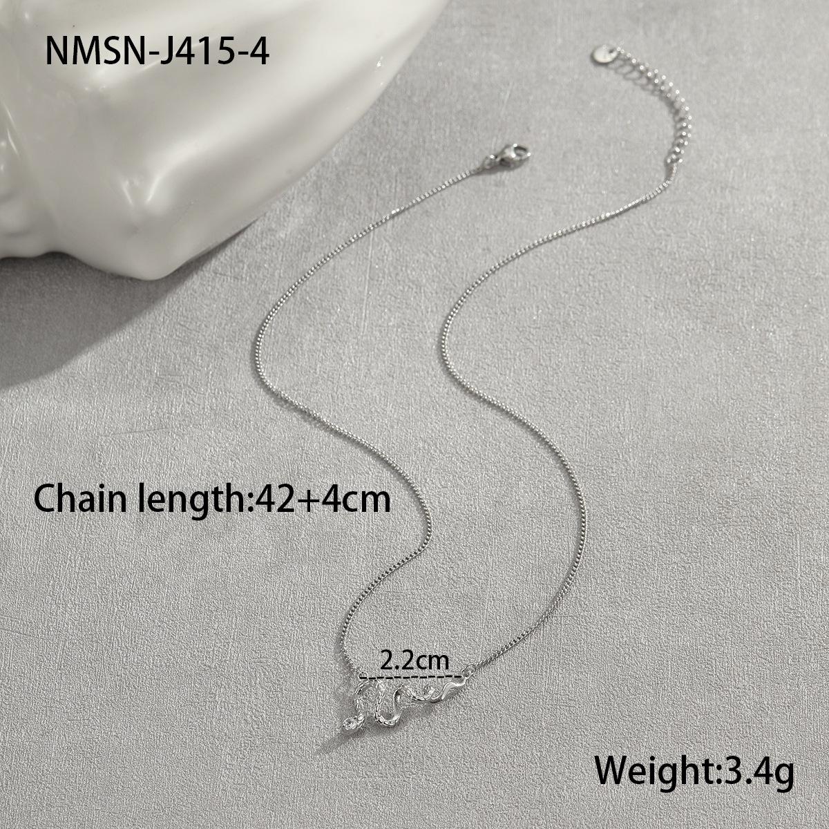 

Европейское и американское ожерелье из титановой стали с элементом Духа Змеи и бриллиантами, маленький кулон с бахромой в виде змеи, персонализированные украшения из нержавеющей стали 18K