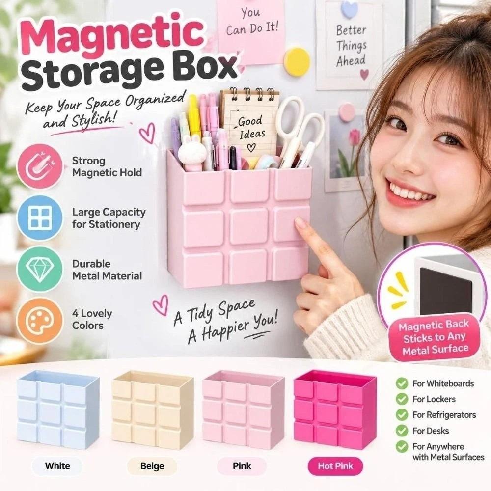 Plastic Magnetic Storage Box Magnetic Wall Mounted Rack for Kitchen Organization