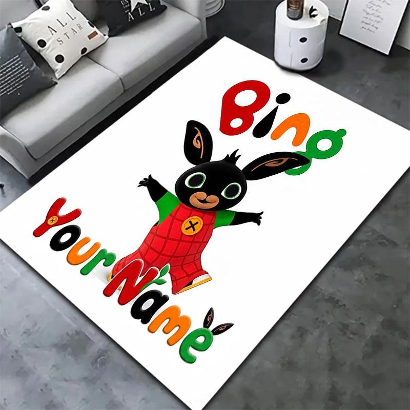 Bing Custom Name Carpet Rug for Living Room Bedroom Home Sofa Decoration,Kids play Non-slip Floor Mat
