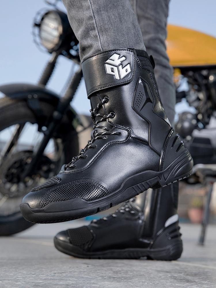 Botas de Motociclismo Unissex - À Prova de Vento, Para Todas as Estações, Sapatos Curtos para Corrida e Touring