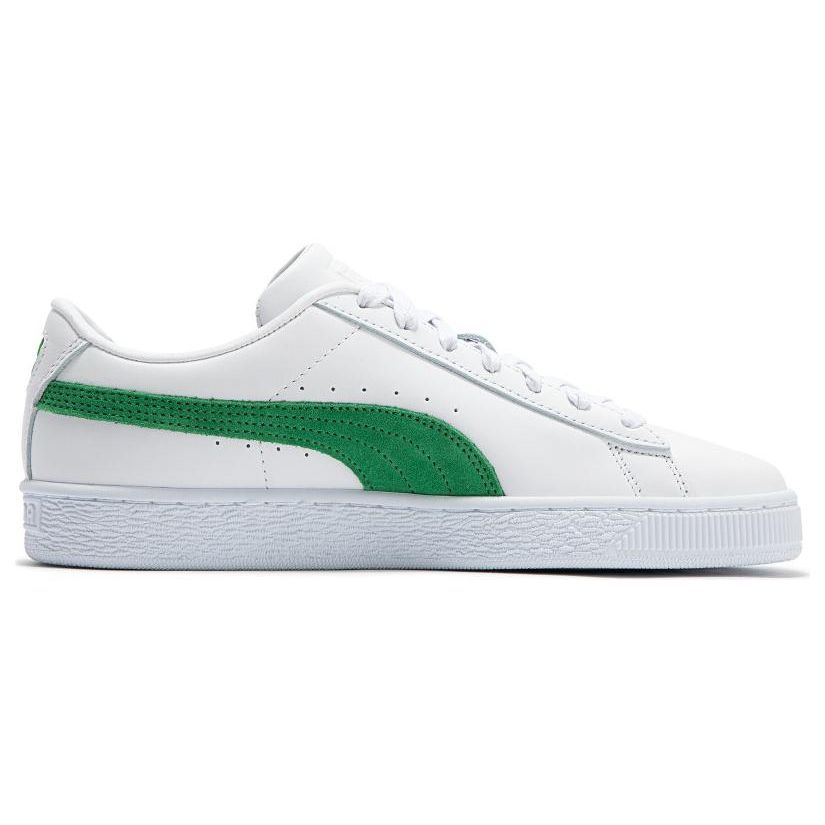 Puma Basket Classic 75Y Synthetic Leather Low-Top Sneakers Unisex sneakers White Green 394338-02