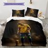 Neymar Muster Bettwäsche Heimdekoration Geburtstagsgeschenk (1 Bettbezug + 2 Kissenbezüge, ohne Füllung),Fanartikel.