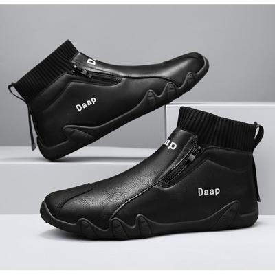 Mode Mannen Robuuste Werklaarzen Hoge Top Antislip Buitenschoenen Anti-Slip Wandelschoenen/Casual Sneakers met Dikke Zool Stedelijke Avontuur Schoenen