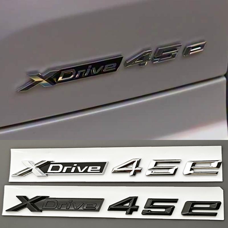 3D ABS Car Letters Logo XDrive 40e 45e Badge Rear Trunk Emblem Side Fender Sticker For BMW  X5 F15 G05 Tail Exterior Accessories