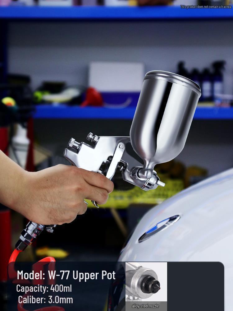 Pneumatic Spray Gun for Car and Latex Paint - Compact Household Tool