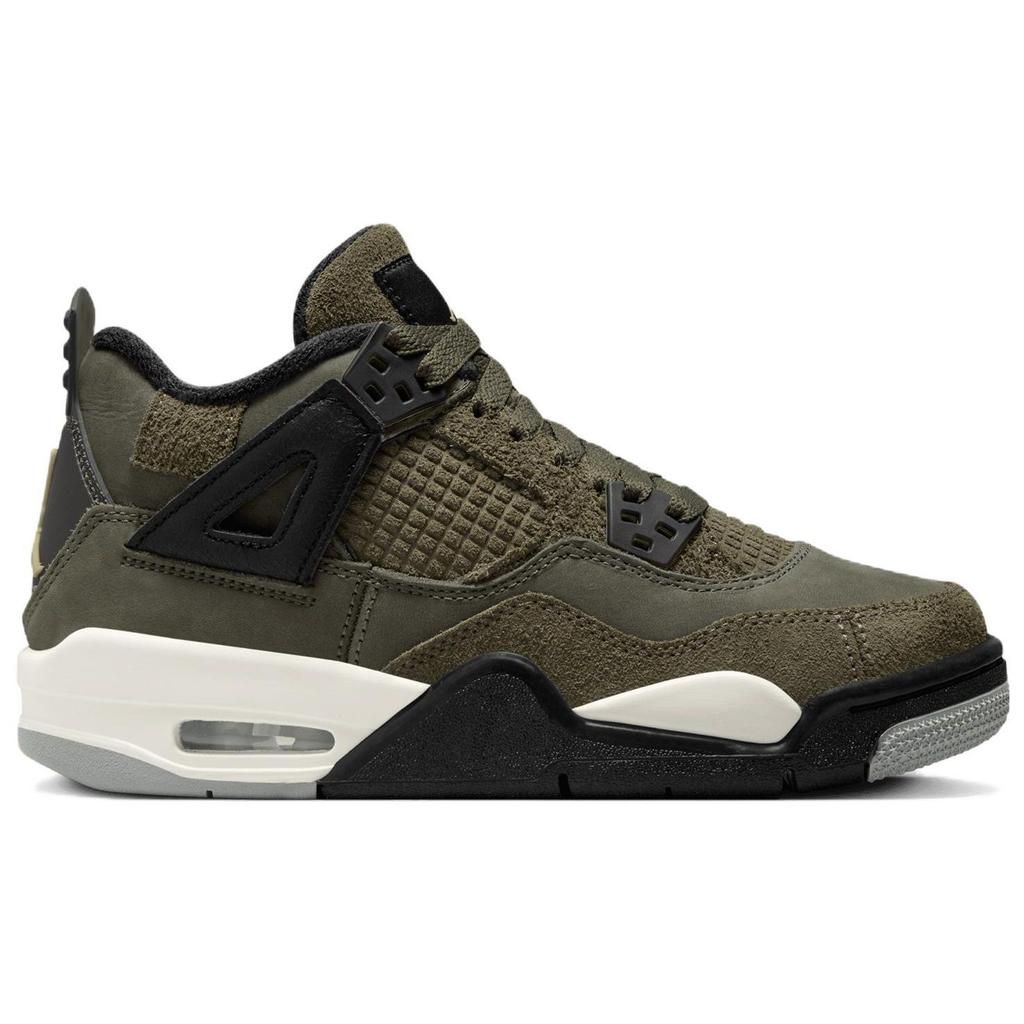 Air Jordan 4 Retro SE Craft GS Olive Kids Sneakers Green Medium-Olive Pale-Vanilla FB9928-200