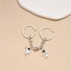 2 Pieces Astronaut Spaceman Keyring Friendship Birthday Gift for Best Friends
