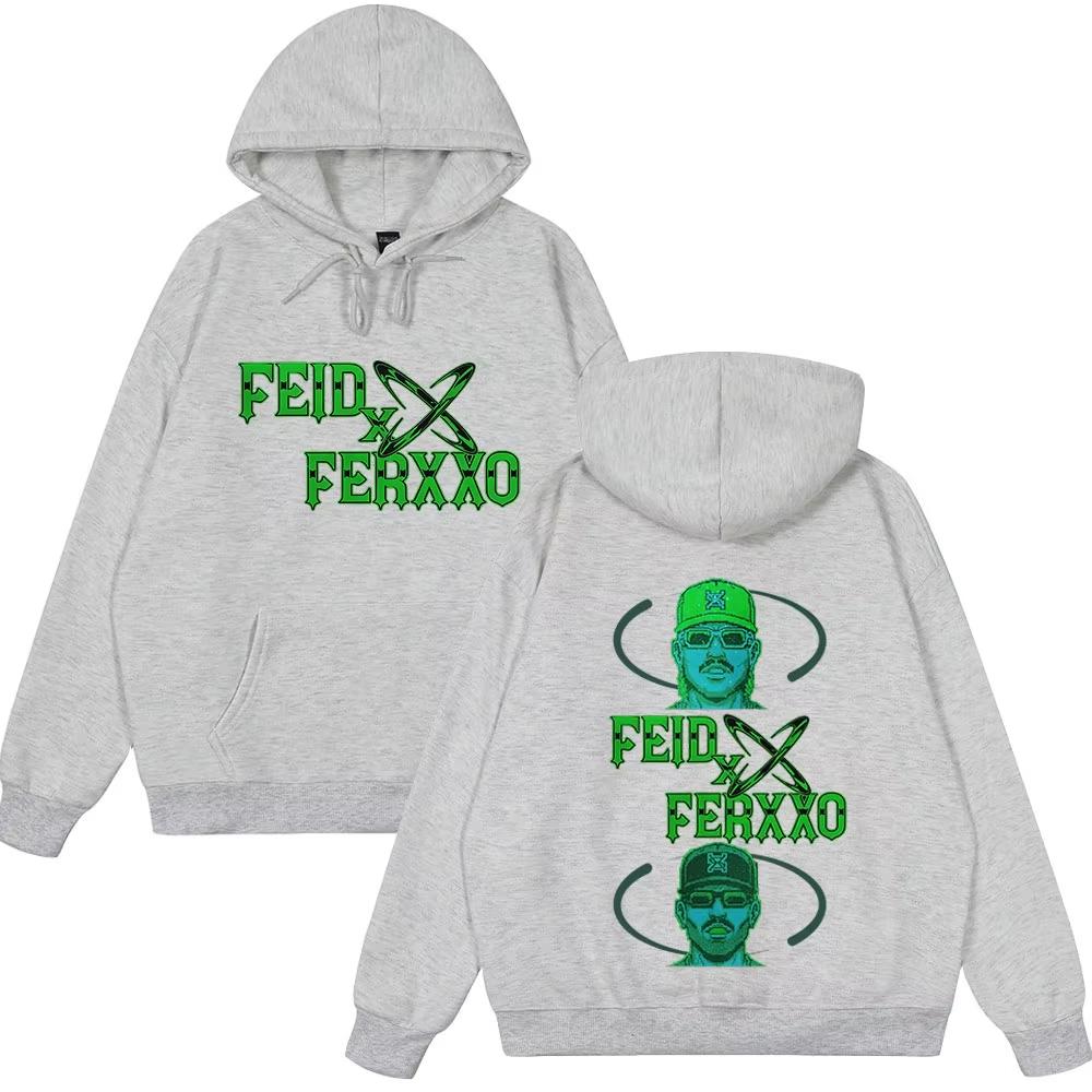 Rapper Feid Tour Print Hoodies Men Women Fashion Pullover Autumn Winter Casual Oversize Sweatshirt