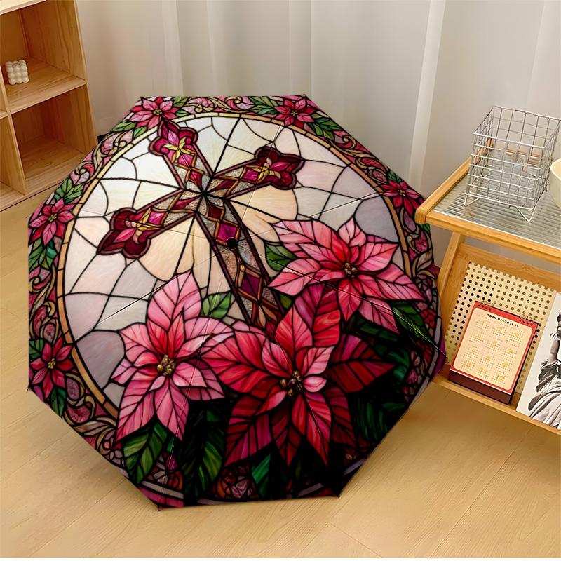 

Christmas Snowman Decor Printed umbrella windproof folding umbrella portable sun and rain umbrella suitable for gifting