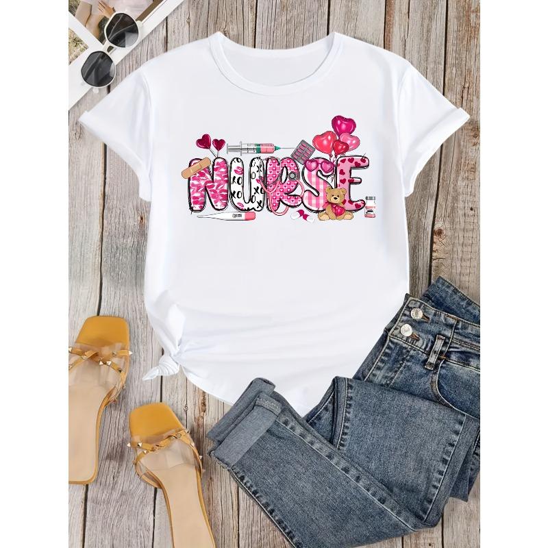 Valentine's Day Nurse T-Shirt, Valentine's Day Gift for Nurses Staff T-Shirt