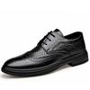 New Summer Men's Shoes Hollow Business British Brock Leather Shoes Men's Hole Shoes Lace-up Heightening Shoes