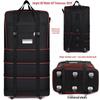 158L Aviation Large Capacity Rolling Travel Bag - Foldable Wheeled Luggage Storage, Oxford Cloth