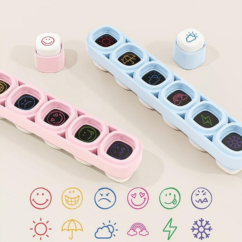 1 Set Kawaii Stamps Stationery For Journal Planner Arts Diy Crafts Album Scrapbooking Decorative Stamps Accessories