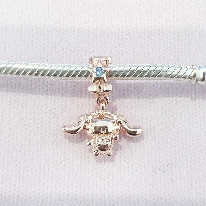 925 Silver,Cartoon Cute Cat,Dog Bead Pendant,Suitable for Original Bracelet DIY Accessories,Exquisite Jewelry