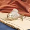 Pure Brass Koi Pen Rest Desktop Ornament Carp After Year Surplus Study Paperweight Tea Pet Decoration Old Copperware Wholes