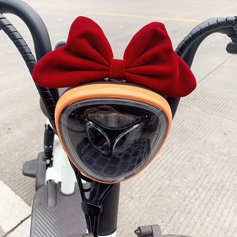 

18x9 см украшение для автомобиля, электрического велосипеда, розовый бант, женские аксессуары для скутера, мотоцикла, симпатичные украшения для шлема, банты, универсальные