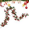 Christmas Greenery Garland 5.7 Ft Artificial Leaves Seasonal Eucalyptus Garland Room Decor for Indoor Outdoor Mantle Stair