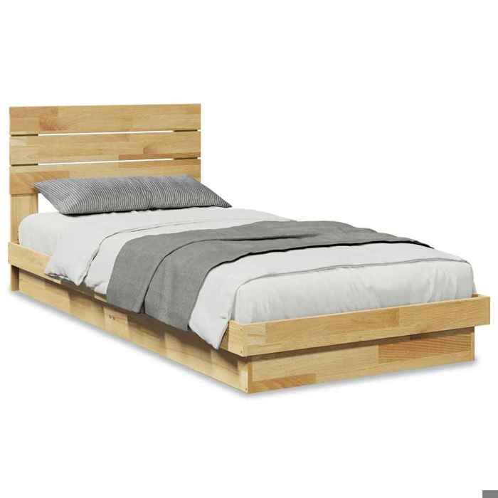 VidaXL Bed Frame with Headboard Without Mattress 75 X 190 Cm 3315747