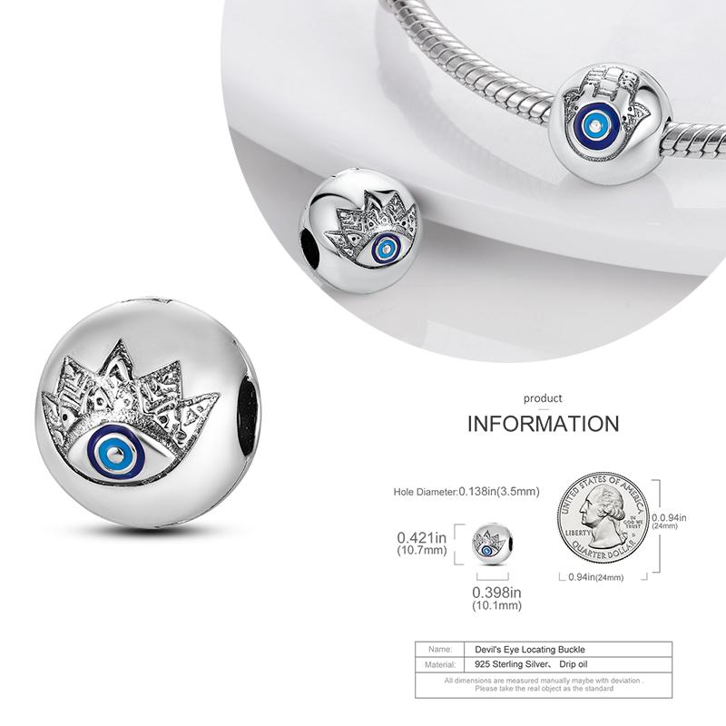 Copper Blue Eyes And Palm Charms Crucifixion Beads Women Girlfriends Jewelry Gift