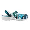 Printed White EVA Clogs for Women Men Lightweight Breathable Slip On Garden Shoes Summer Beach Pool Bathroom Sandals Daily Wear