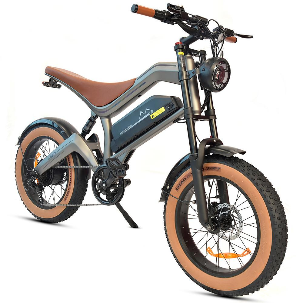 Rower elektryczny DYU M20: Silnik 1000W, Bateria 48V 18,2Ah, Elektryczny Rower Miejski 20x4.0" z Oponami Fat Tire i 7-biegowym Napędem Shimano
