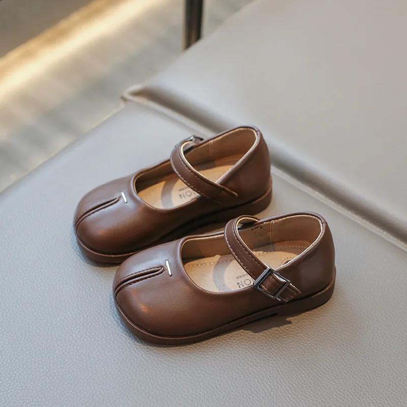 Korean Style Children's Shoe for Girl  Fashion Spring Non-slip Kids Leather Shoe Causal Versatile Toddler Flats Single Shoes