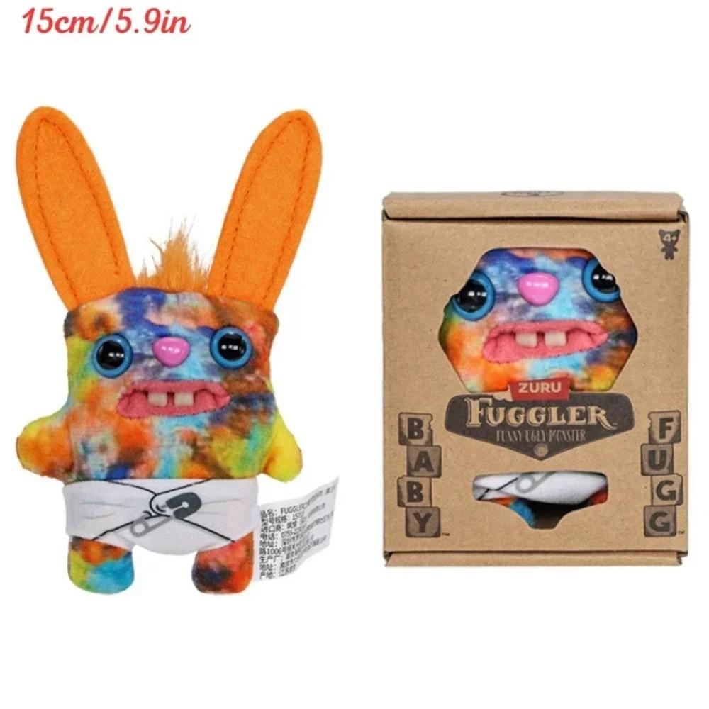 Fuggler Monștri cu Dinți Urați Jucării de Pluș Fuggler Bebeluș Desen Animat Ciudat cu Ochi Mari Iepure Peluche Kawaii Multicolor Păpușă de Pluș 8-9CM