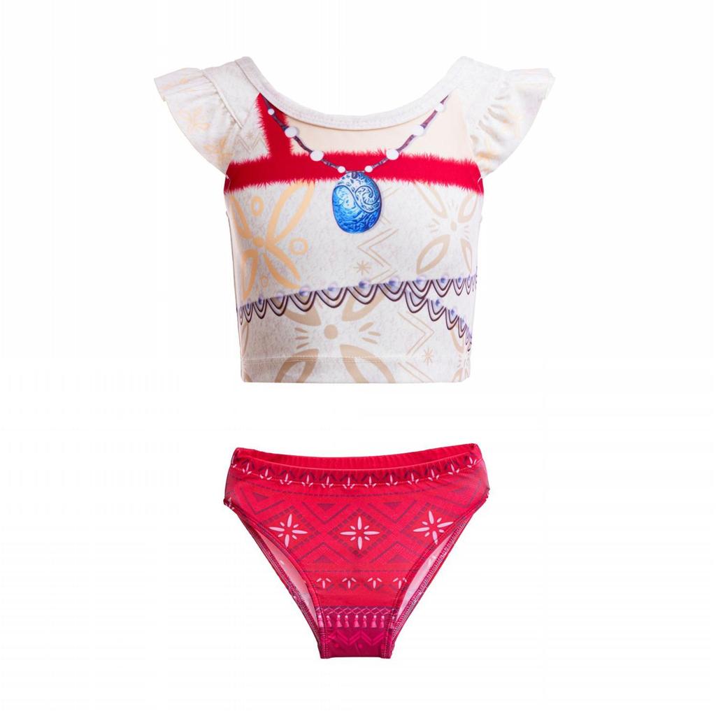 Summer 2025 New Princess Girls Swimsuits Vacation Children's Swimwear Holiday Party Kids Beach Bikini Two-piece Swimsuit