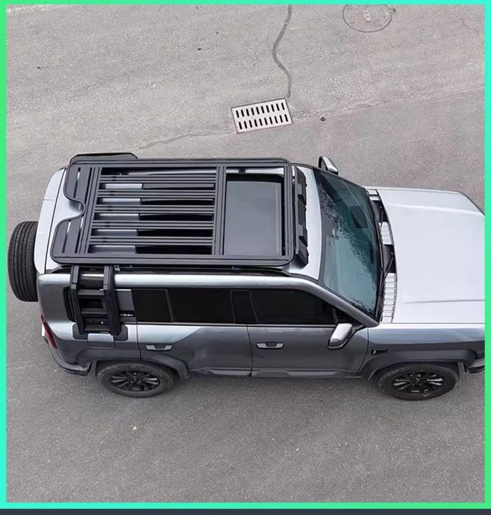 Equation Leopard Roof Rack Frame Extension with Folding Ladder for Off-road Modification