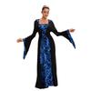 New women's long medieval dress retro hooded long-sleeved long dress stage performance clothes