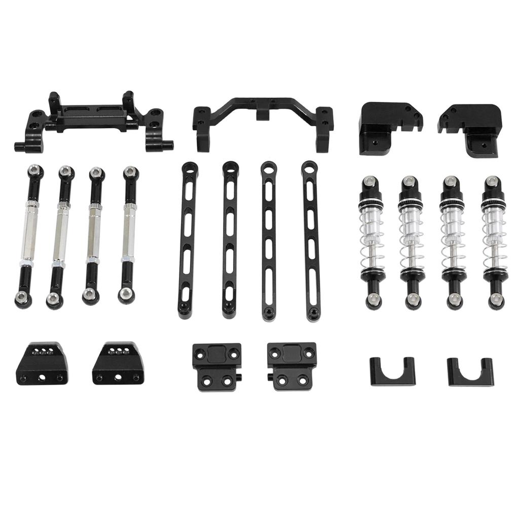 Front & Rear Metal 4 Link Suspension Shock Upgrade Kit For MN82 Series LC79 RC Crawler Truck