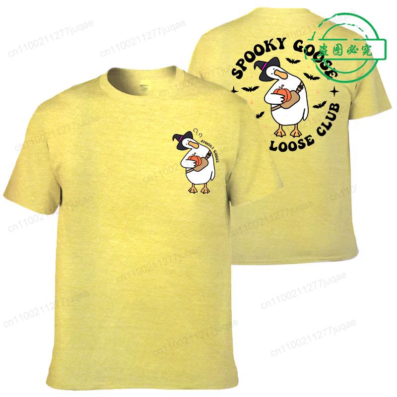 Läskiga Gås T-shirts för Män Kvinnor, Trendiga Mode Herr T-shirts Kläder, Halloween Gås Unisex Toppar T-shirts, Läskig Säsong Tröjor