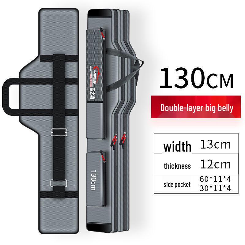 Bolsa Espessa de Grande Capacidade de Três Camadas para Armazenamento de Aparelhos e Varas de Pesca