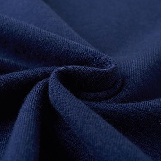 Men Fall Winter Sweater with Stretchy Cuffs And Hem Round Neck Thickened Keep Warm Solid Color Long Sleeves Mid Length Top