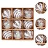 9 Pieces Christmas Ball Ornaments Decorative Baubles Charm Pendants Shatterproof Xmas Tree