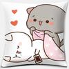 45X45Cm Cartoon Cute Pillow Case Mocha Mochi Peach Cat Cushion Cover Pillow Cover Decorative Pillows For Sofa Car Pillowcase