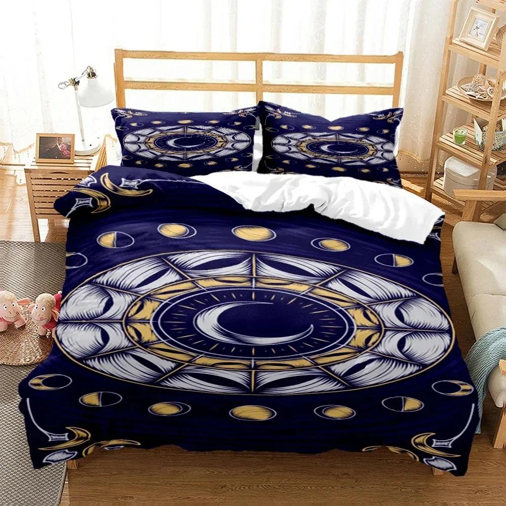 Mysterious Celestial Body Digital Print Polyester Bedding Sets Child Kids Covers Boys Bed Polyester Set for Teens Bedding Set