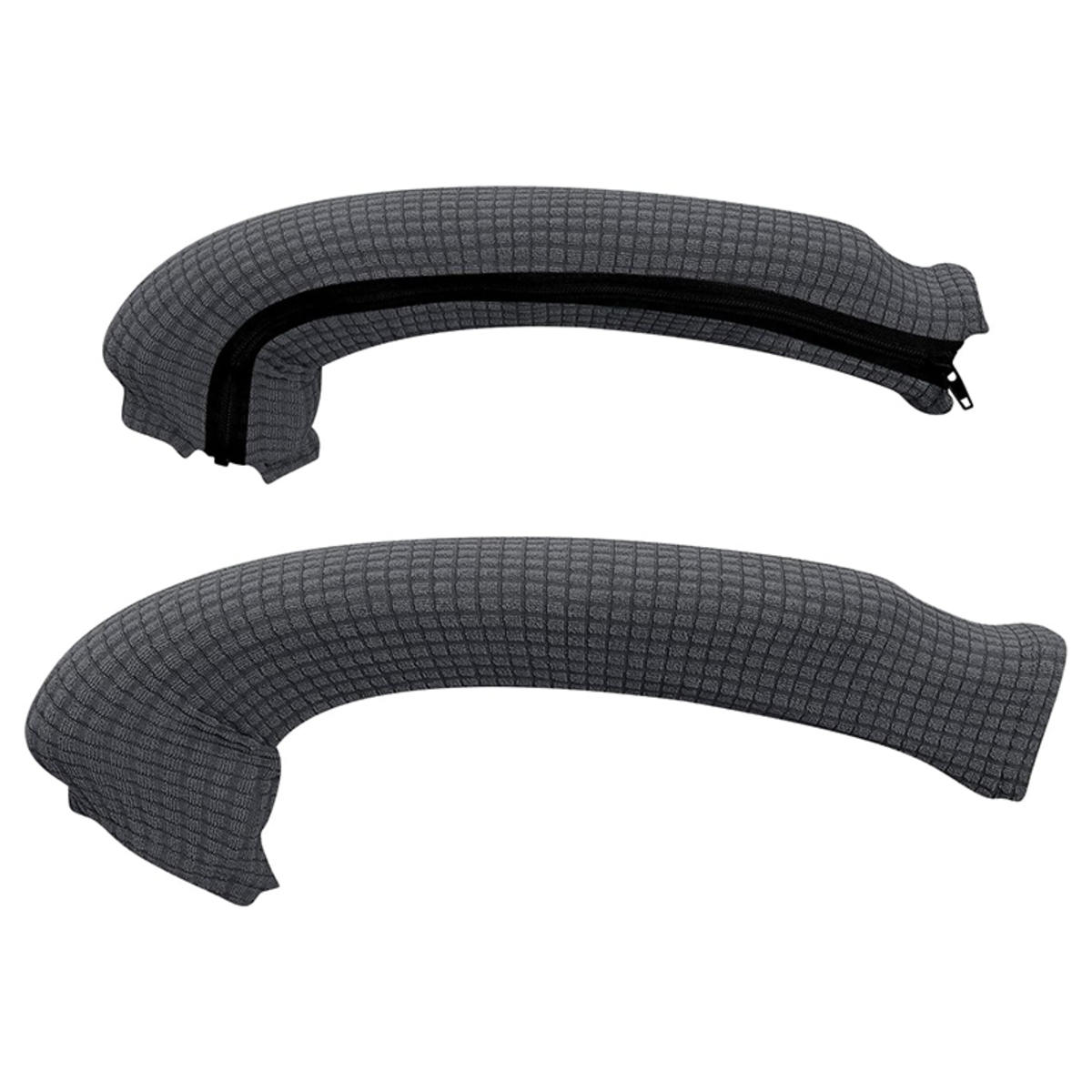 

1 пара однотонных универсальных эластичных чехлов на подлокотники кресла, накидки, пылезащитные перчатки для подлокотников офисного компьютерного кресла темно-серого