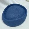 Solid Color Straw Weaving Hat Casual Beanie Cap Elegant Beret Hat