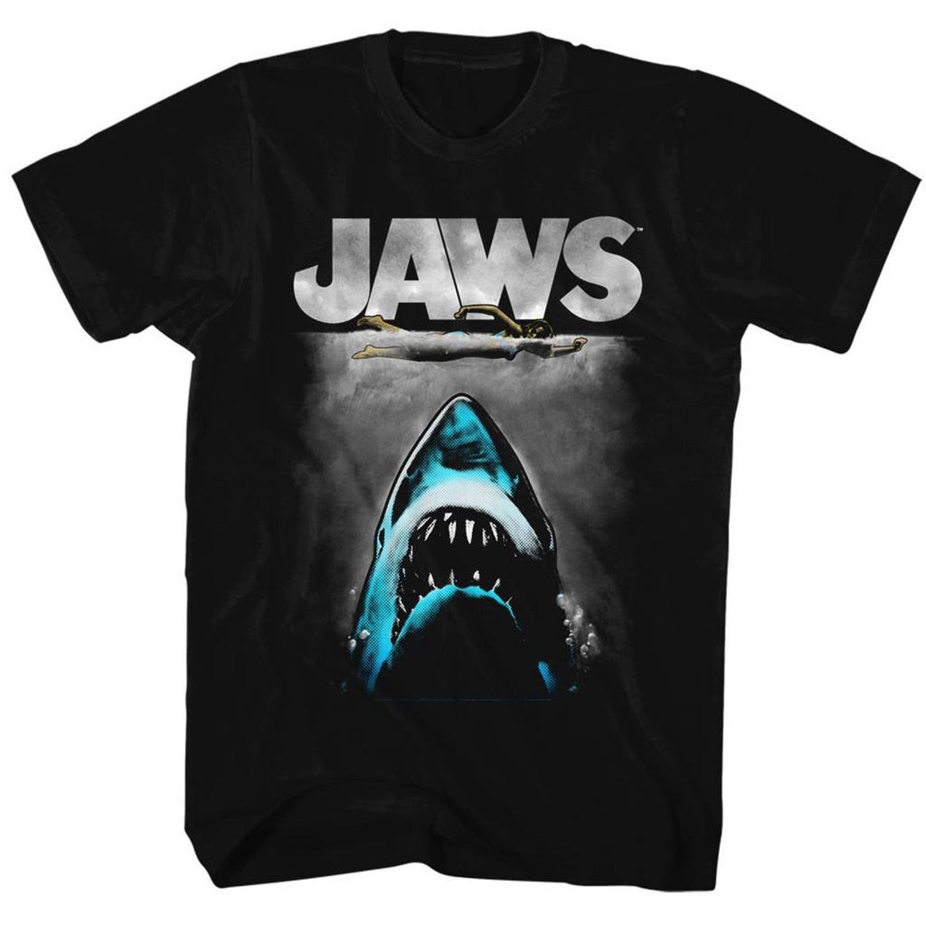 Jaws Lichtenstein Black Adult T-Shirt