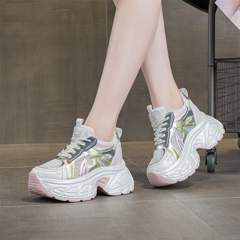 Small thick-soled tall dad shoes women's new spring and summer new sports and leisure shoes light and breathable